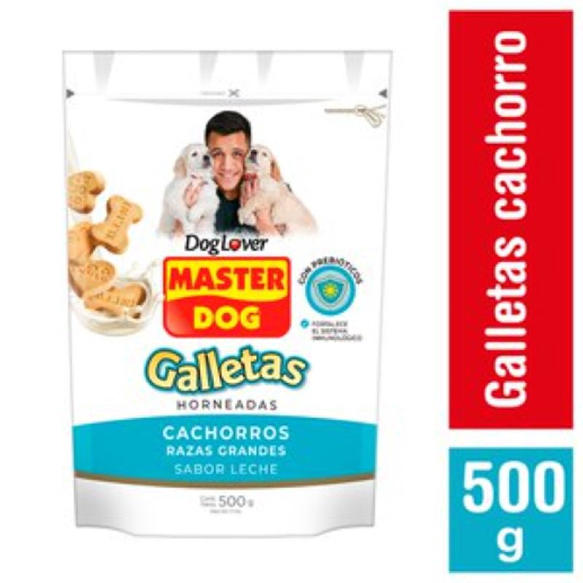 Galletas Cachorro Raza Grande Sabor Leche Bolsa 500 g Master Dog