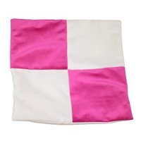 Máxima Design - Funda Cojín Gabriela Blanco Rosado Felpa 50X50 Cm