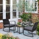 thumbnail image 3 of Juego de muebles de exterior Greesum de 3 piezas con sillas mecedoras, color gris, 3 of 7