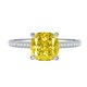thumbnail image 1 of Anillo de Compromiso de 2.5 Quilates Corte Cojín para Mujer Anillo de Boda de Plata Esterlina de 4 Puntas CZ Diamante Simulado Amarillo/morado/rosa Anillo de Promesa Nupcial, 1 of 6
