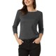 thumbnail image 1 of INSPIRE CHIC Blusa de Punto con Cuello de Barco para Mujer, Manga 3/4, Cuadros de Pata de Gallo para Otoño Invierno M Gris Oscuro, 1 of 6
