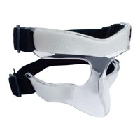Magideal - Protector Nasal Deportivo, Máscara Transparente De Baloncesto, Protector Facial De Béisbol Para Nariz Rota, Protector Facial Ajustable, Protector Medias Caras Cuerda Negra