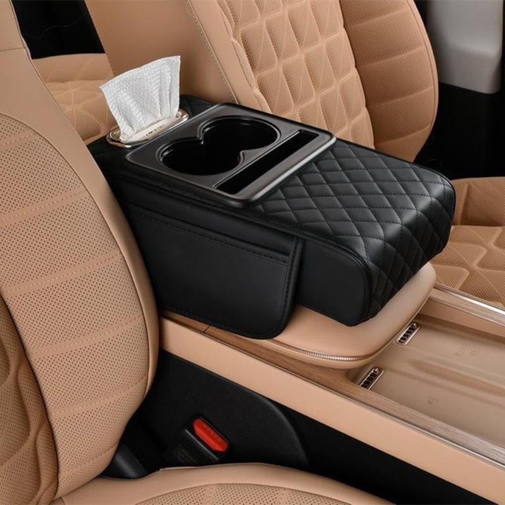 N-ofertas - Portavasos De Consola Apoya Brazos Organizador Para Automóvil Universal Negro