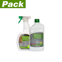 Pack Limpiador + Abrillantador Pisos Duros Bona 946 Ml C/U