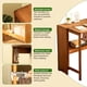 thumbnail image 2 of Bamboo Folding Desk, Space-Saving Computer Desk for Small Spaces, Foldable Study Table for Bedroom, Home Office, Dorm, Apartment, Natural Color, 2 of 3