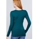 thumbnail image 2 of Saronite Camiseta Básica de Punto de Algodón de Manga Larga con Cuello en V (para Mujer), 2 of 2