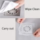 thumbnail image 2 of Paquete de 15 atrapapelos para desagüe de ducha, adhesivos de malla desechables para atrapar pelos, fáciles de instalar, aptos para baño, bañera y cocina., 2 of 6
