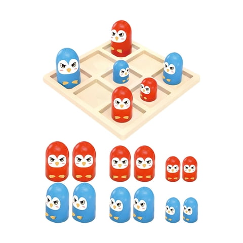 Bothyi - Juego Tic Tac Toe Regalos Únicos Edades 3+ Juego De Damas Interactivo Para Padres E Hijos Pingüino