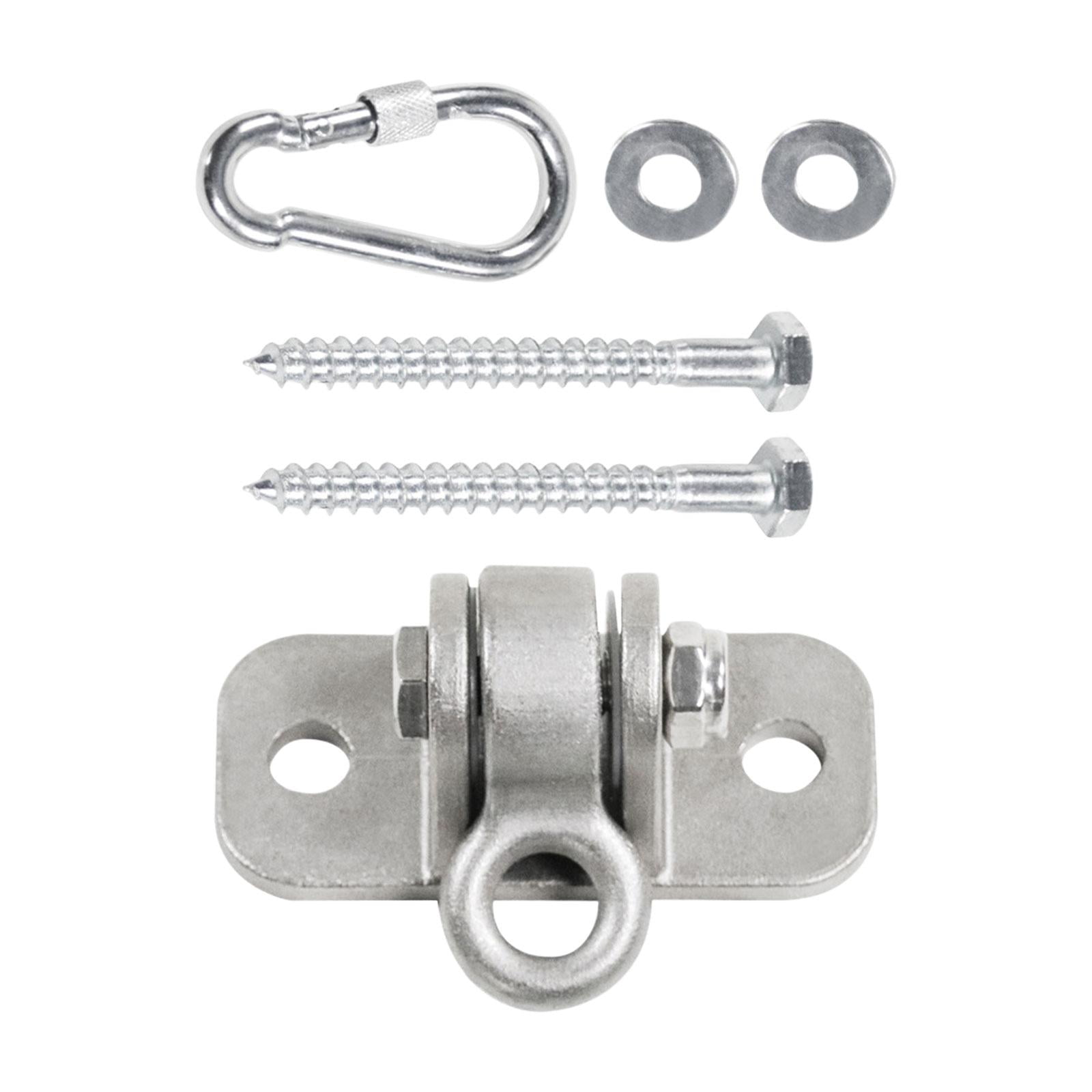 Magideal - Colgador De Columpio Para Techo, Accesorios De Hierro, Tornillos De Montaje, Gancho Colgante Para Porche, Columpio, Yoga, Anillos Gimnásticos De Seda, Con Hebilla De Tornillo