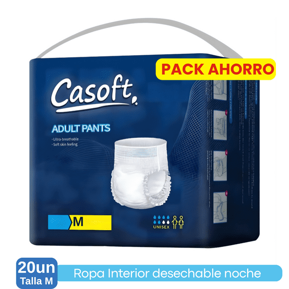 Pañales Adulto Pants Alta Absorción Uso Cotidiano X 20 Und Talla M