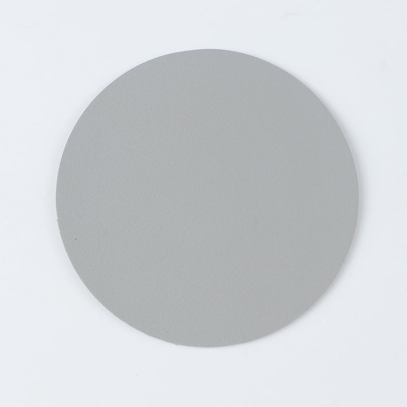 Xmhytop Juego De 10 Posavasos Redondos De Piel Suave - Ideal Para Tazas, Mesas De Madera Y Decoración Hogar, 4 Pulgadas, Gris
