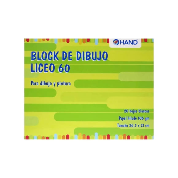 Block De Dibujo Liceo 60, 20 Hojas. Hand