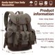 thumbnail image 3 of Mochila HuaChen M86 vintage de lona de cuero 28,5 L negra, 3 of 7