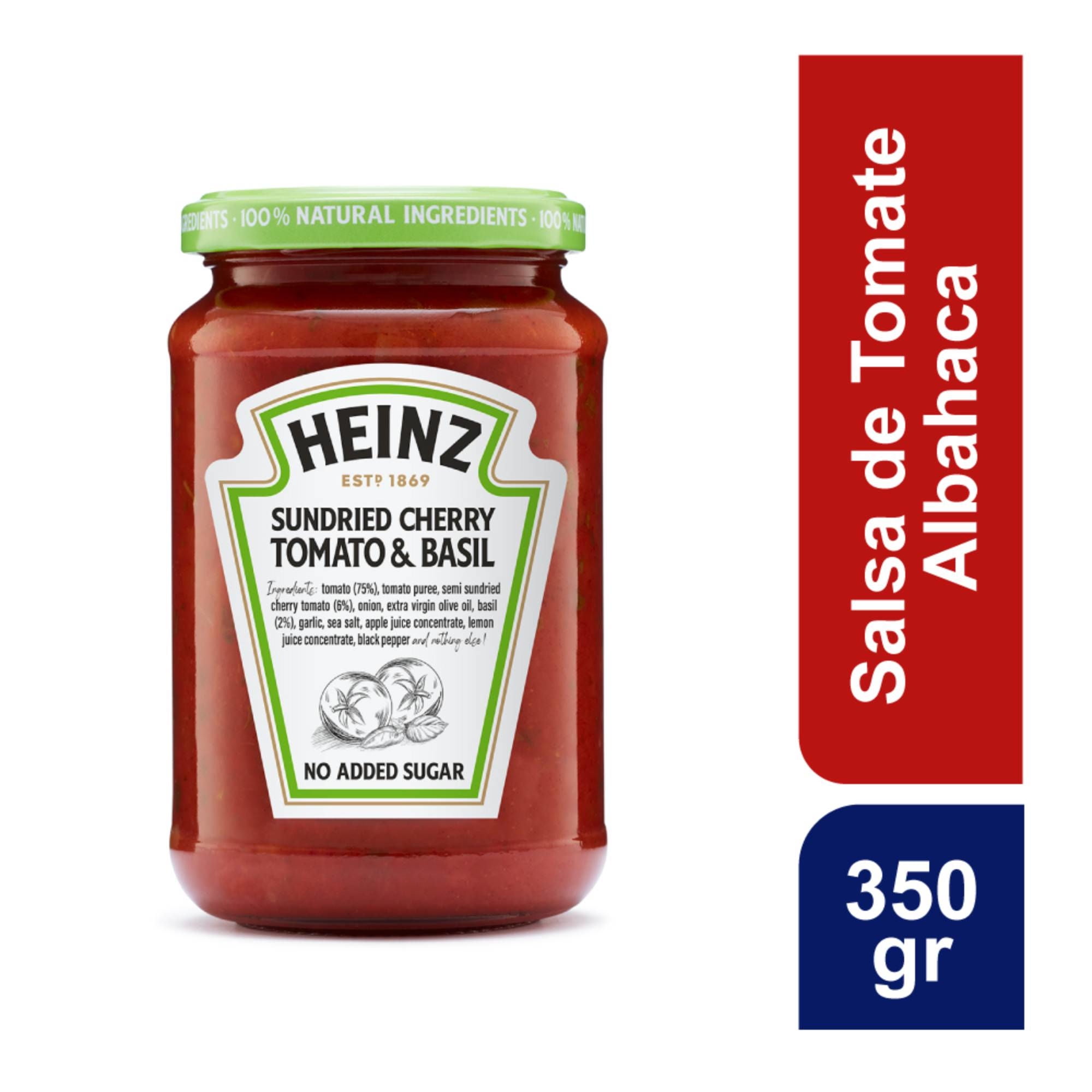 Salsa De Tomate Basilico Frasco 350 g Heinz