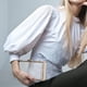 thumbnail image 4 of Bolso de mano transparente de acrílico para mujer, bolso de hombro con correa de cadena dorada extraíble., 4 of 7