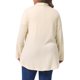 thumbnail image 3 of Agnes Orinda Cárdigan de Punto para Mujer Talla Grande con Solapa, Manga Larga, Frente Abierto, Dobladillo Irregular, Suéter Casual Suave 1X Beige, 3 of 6