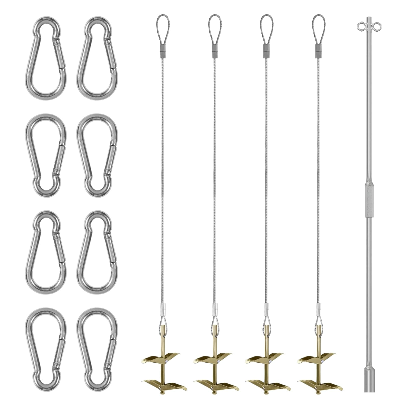 Kit Earth Anchors, Accesorios Sihaian Para Cubierta De Piscina Y Sombrilla