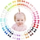 thumbnail image 1 of Lazos para el pelo para bebé, 50 unidades de gomas elásticas con lazos para el pelo, lazos pequeños para coletas, coleteros para bebés, niñas y niños pequeños en pares., 1 of 7