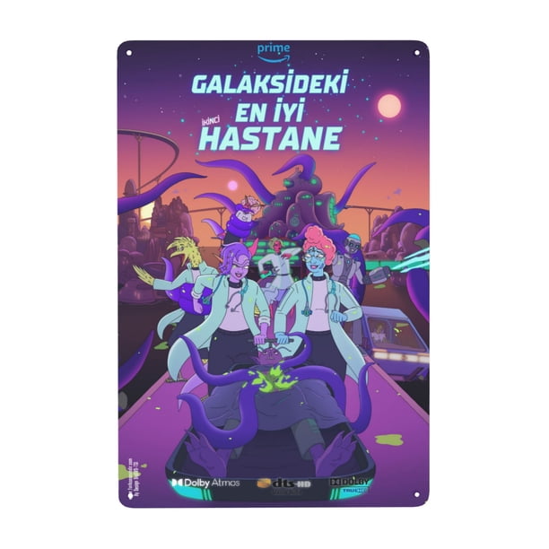 El segundo mejor hospital de la galaxia Cartel de metal, decoración de pared con cartel de metal personalizado, regalos para aficionados, amigos, familia y seres queridos 30x20 cm