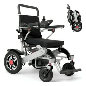 Nanofort - Silla Ruedas Electrica Plegable Acero Controlador 5 Vl Negro