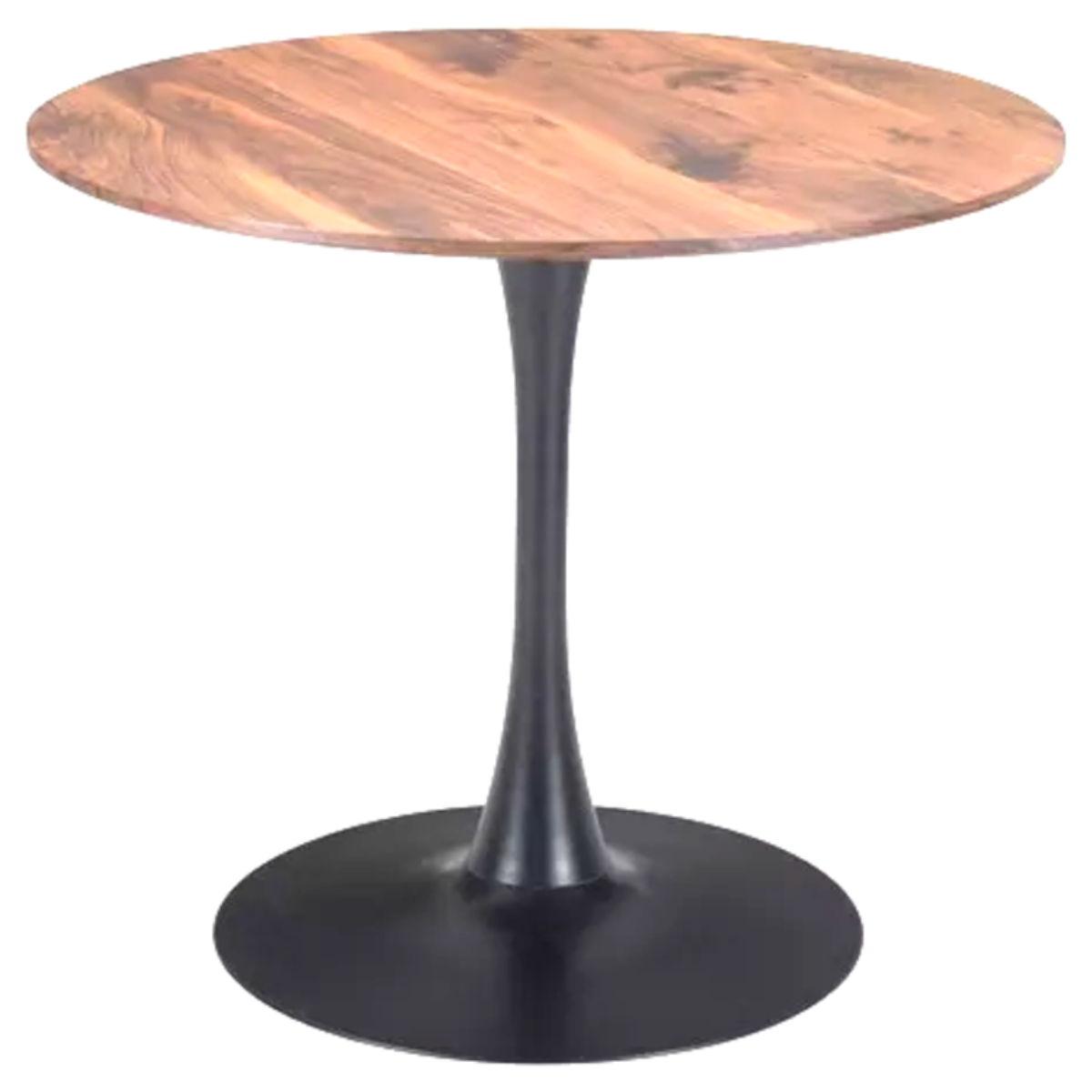 Moboi - Mesa Comedor Redonda Tulip Wood 80Cm Diametro Negra