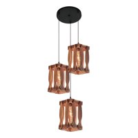 Genérico - Lámpara Colgante Decorativa Vintage Rústica 3 Luces Jhn