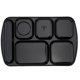 thumbnail image 4 of Bandeja GET 39 cm x 25 cm negra de 6 compartimentos (paquete de 4), 4 of 4