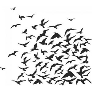 Rienda Libre Graphics - Decomural Flock Of Birds Birds & Feathers Ws-17621