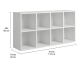 thumbnail image 3 of Biblioteca librero multiuso living sala 110x30x60 blanco, 3 of 3