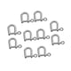 thumbnail image 4 of 10 Piezas Hebillas De Herradura Llavero Pulsera Clips Para DIY Correas Mochilas Plata, 4 of 5