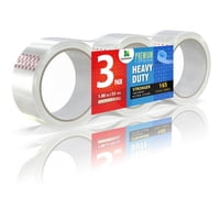 Cinta Adhesiva Transparente Dowdew, Resistente, 48 Mm X 50 M (3 Rollos)