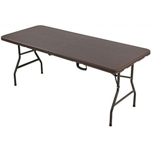 Genérico - Mesa Plegable 1.80 Mts Tipo Maleta Con Seguro Estilo Rattan