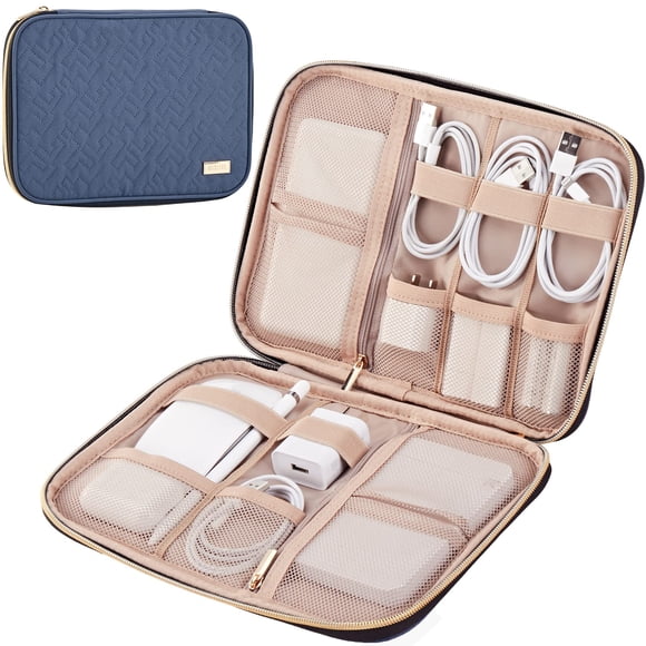 Funda organizadora de cables de viaje NISHEL Aegean-Blue