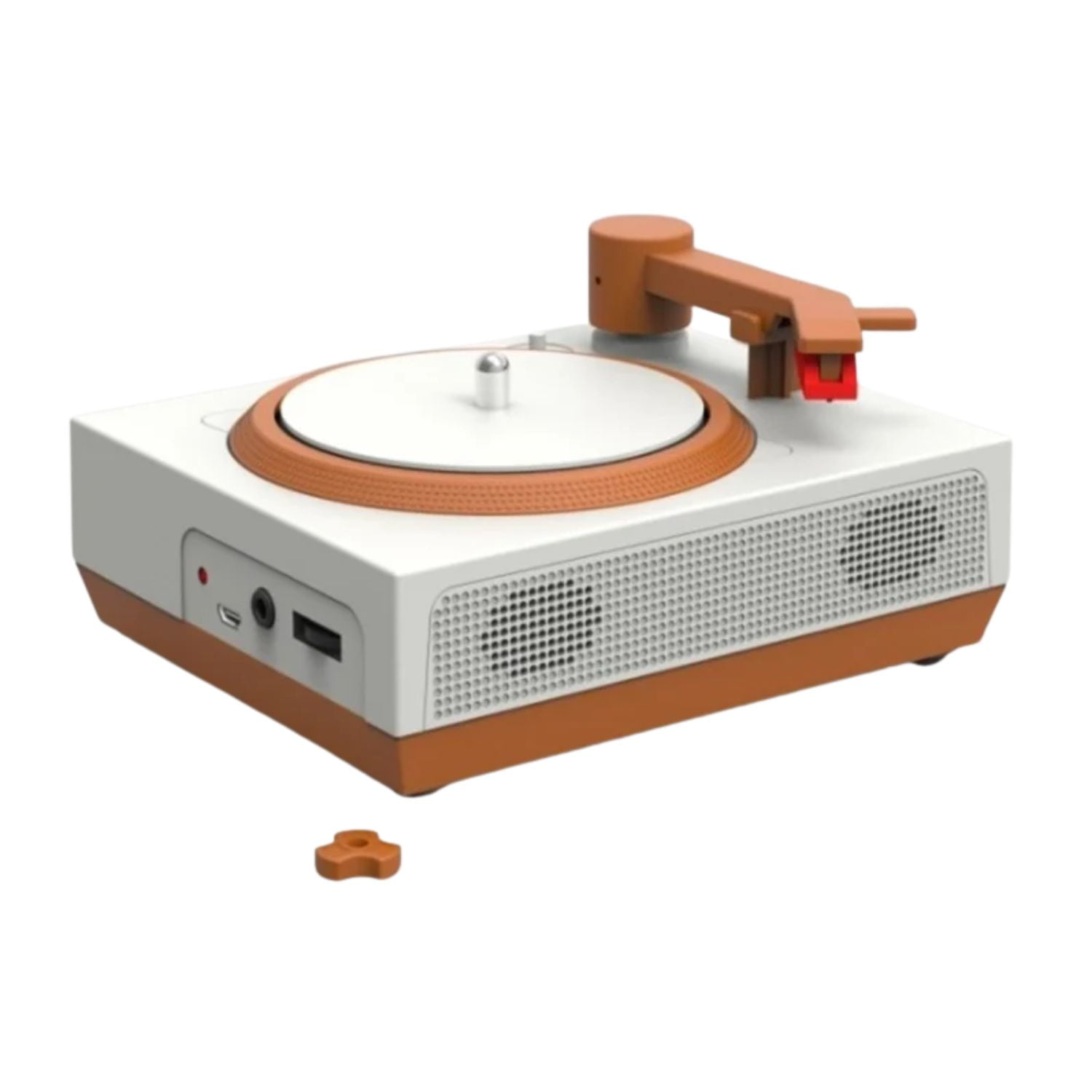 Importclick - Tocadiscos Tornamesa Vinilo Mini Altavoces Bluetooth Naranjo