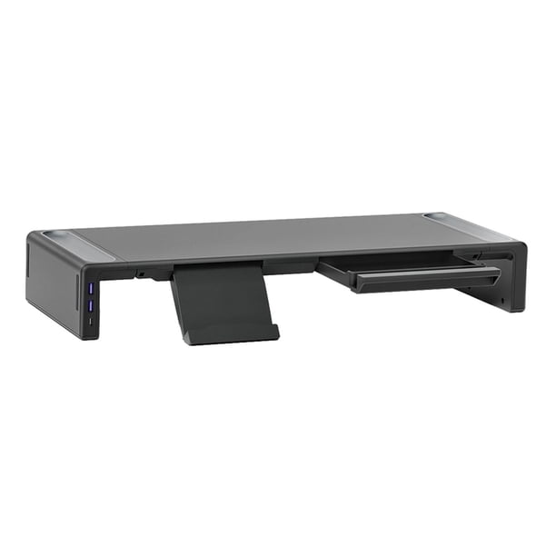 Monitor Stand Riser Soporte Ergonómico Para Tableta Y Teléfono Para Monitores Computadora Portátil De Escritorio Interfaz USB Negra