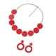thumbnail image 2 of Conjunto De Collar Y Aretes Con Temática De Los A?os 50 Informal Para El Aniversario Del Día De San Valentín Rojo, 2 of 4