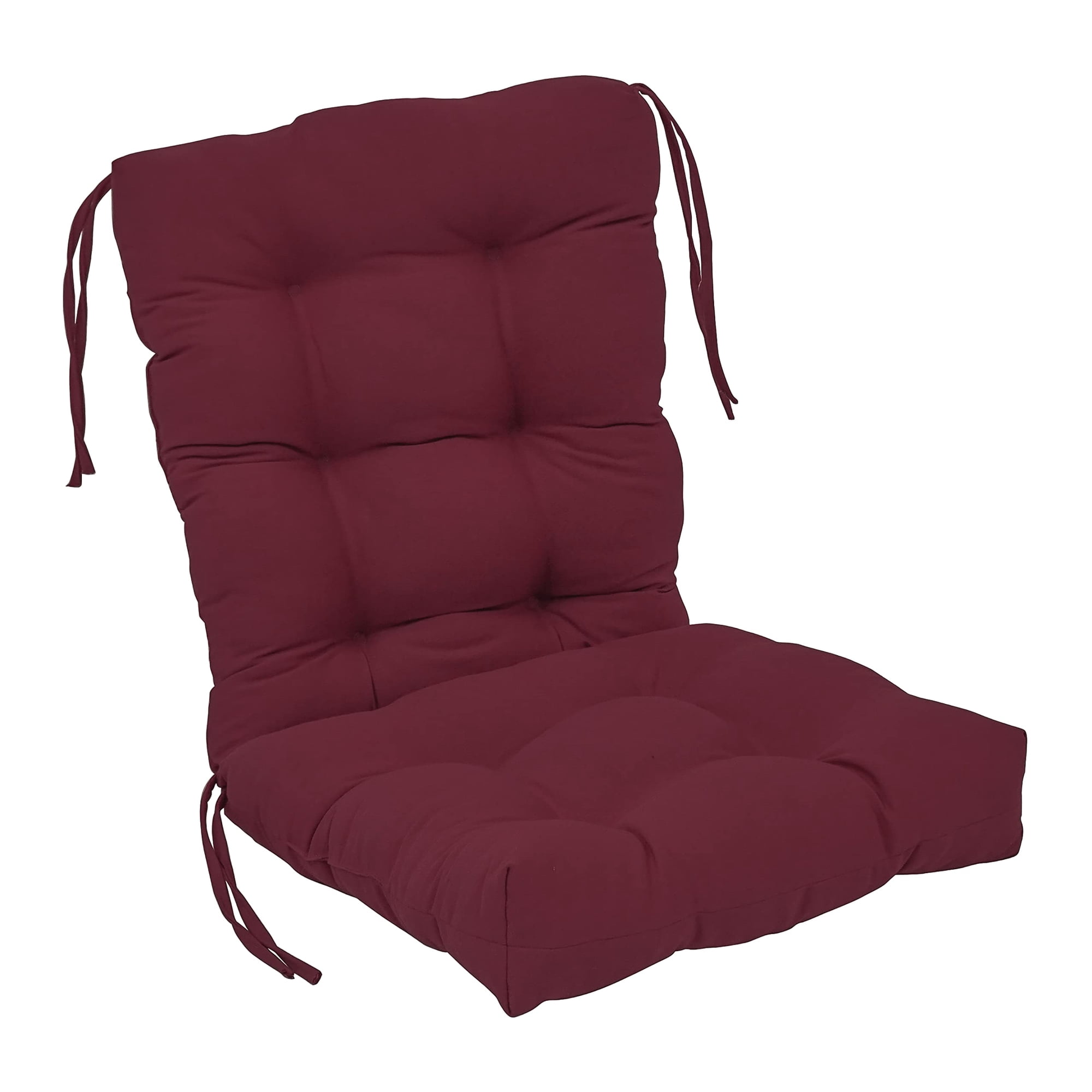 Cojín Para Silla Blazing Needles, Asiento Y Respaldo De Sarga Con Mechones, 18 X 38 Cm
