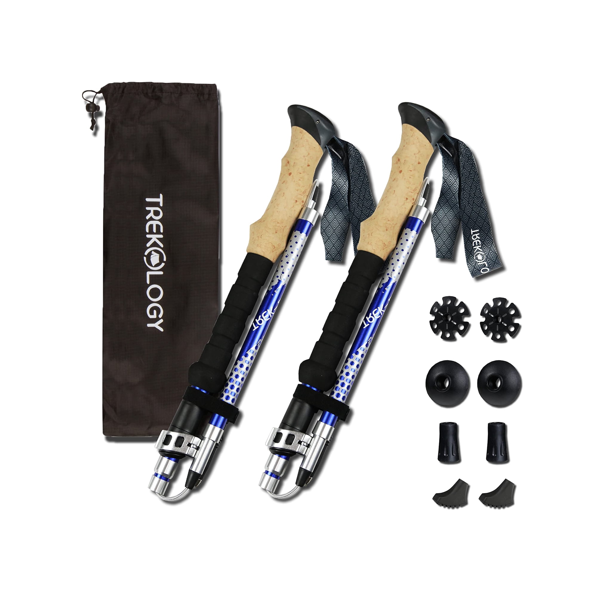 Bastones De Trekking Trekology Trek-z Plegables Para Senderismo, Juego De 2 Piezas