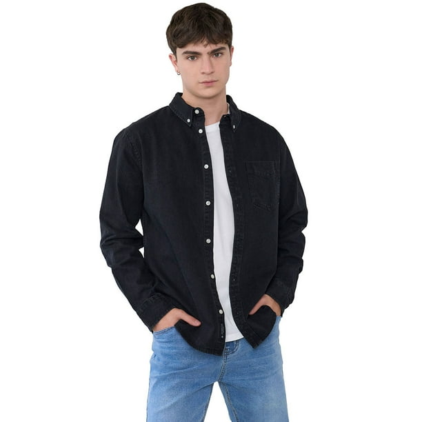 Sobrecamisa Hombre Bolsillo Negro Corona