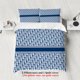 thumbnail image 1 of 3pcs luxury navy blue monogram bedding set, 1 quilt cover + 2 pillowcases, no filling, skin-friendly, breathable, anti-pilling, 1 of 4