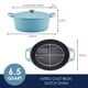 thumbnail image 2 of Horno holandés Rachael Ray NITRO de hierro fundido, 6.5 cuartos de galón, color azul agave, 2 of 9