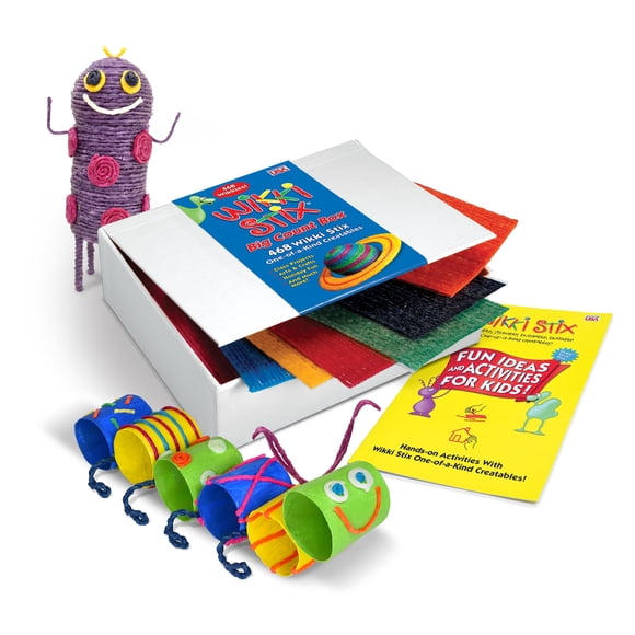 Caja Grande WikkiStix con 468 Stix en 13 Colores + Folleto de 12 Páginas