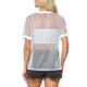 thumbnail image 3 of INSPIRE CHIC Camiseta de Malla para Mujer Cubierta de Fiesta Manga Corta Transparente Tops L Plata Blanca, 3 of 6