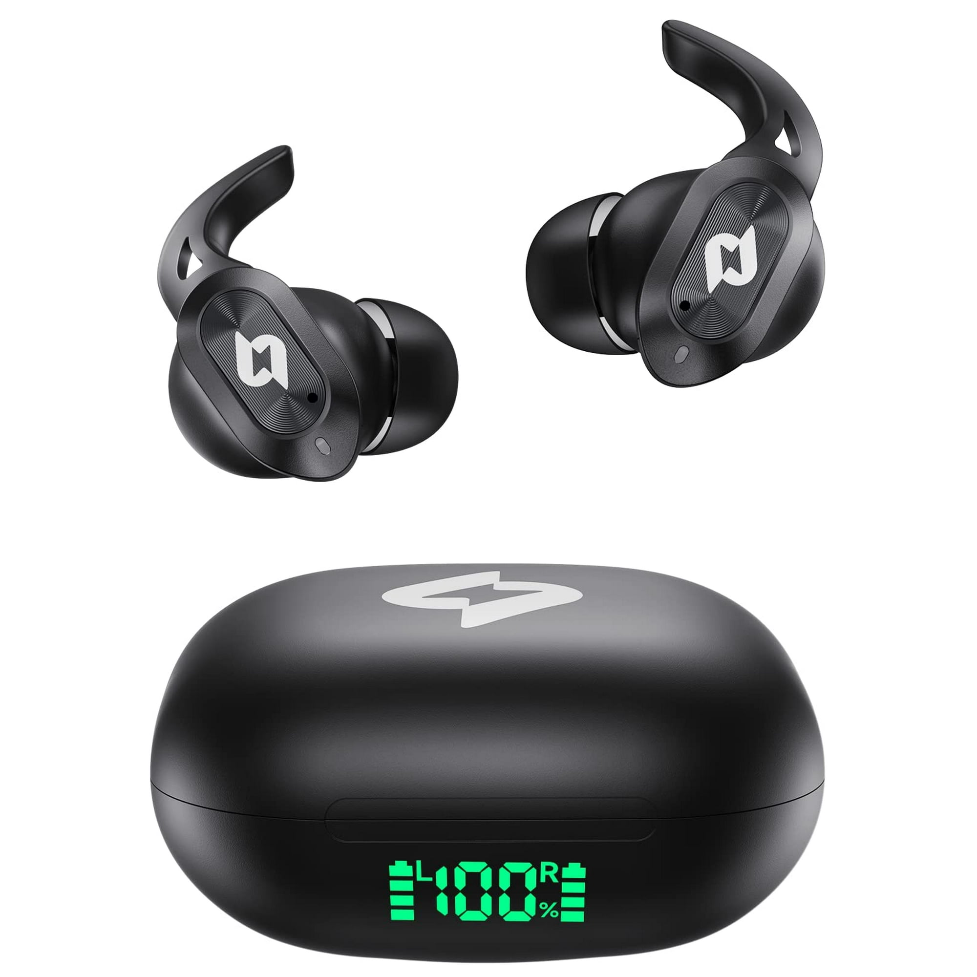 Yeteky - Auriculares Inalámbricos Bluetooth Con Estuche De Carga Inalámbrica, Reproducción De 32 Horas, Pantalla Led,