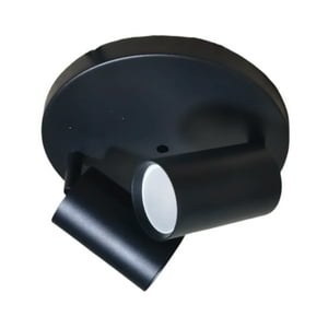 Hb Led - Pack 5 Foco Sobrepuesto Con Base Redonda 2Xgu-10 Altair Ii Negro Ampolleta Cálida