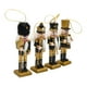 thumbnail image 1 of 4 Piezas Figura De Soldado Cascanueces Adorno De Muñeca Para Festival Oficina Fiesta Negro Y Dorado, 1 of 3