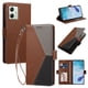 thumbnail image 2 of Funda Cartera Tricolor para Motorola Moto G14 con Soporte, Marrón, 2 of 6