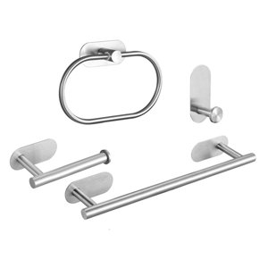 Bothyi - Juego De Accesorios De Baño Kit De Accesorios De Baño 4 Piezas Estante Toallero Juegos De Barra Argent