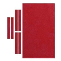 Magideal - Mantel De Billar Con Tiras De Cojín, Mantel De Fieltro Para Piscina Interior Para Bares , Rojo 7 Pies Rojo