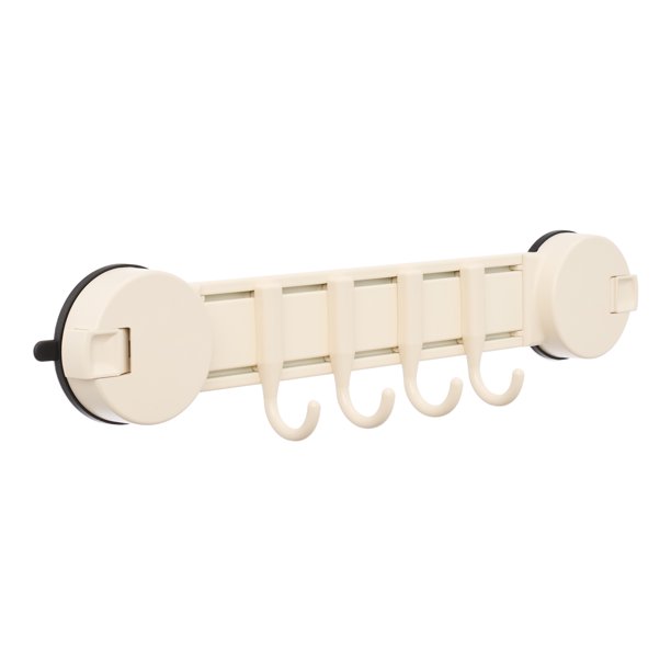 1 Paquete Perchero de Pared, Gancho de Succión para Abrigos, Perchero para Sombreros, Ganchos de Pared para Colgar en Entrada, Baño, Dormitorio Blanco Leche 4